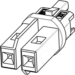 LED connector, 2 pole, crimp connection, 42 V, 7 A, 1740449-2