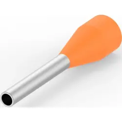 Insulated wire end ferrule, 0.5-0.6 mm², 14 mm/8 mm long, DIN 46228-4, orange, 966066-7