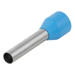 Insulated wire end ferrule, 2.5 mm², 18 mm/12 mm long, DIN 46228-4, blue, 1-966067-7