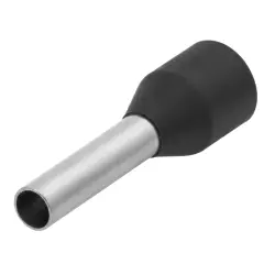Insulated wire end ferrule, 1.5 mm², 14 mm/8 mm long, DIN 46228-4, black, 1-966067-2