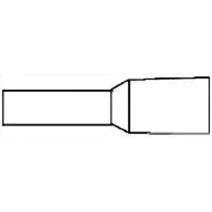 Insulated wire end ferrule, 2.5 mm², 14 mm/8 mm long, DIN 46228-4, blue, 1-966067-6 - 1