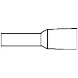 Insulated wire end ferrule, 2.5 mm², 14 mm/8 mm long, DIN 46228-4, blue, 1-966067-6