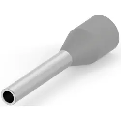 Insulated wire end ferrule, 0.14 mm², 10 mm/6 mm long, DIN 46228-4, gray, 966066-5