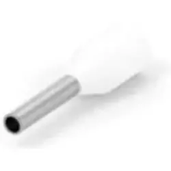 Insulated wire end ferrule, 0.5 mm², 12 mm/6 mm long, DIN 46228-4, white, 966067-1