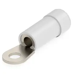 Insulated ring cable lug, 8.37 mm², AWG 8, 5 mm, 1/4, metal, 132330-1
