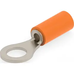 Insulated ring cable lug, 0.823-1.31 mm², AWG 18 to 16, 5 mm, orange, 1577633-1