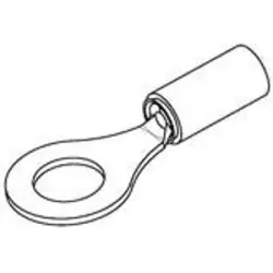 Insulated ring cable lug, 0.823-1.31 mm², AWG 18 to 16, 6.74 mm, 1/4, orange, 1577634-1