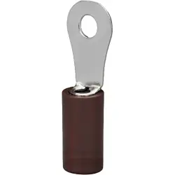 Insulated ring cable lug, 0.205-0.326 mm², AWG 24 to 22, 4.34 mm, M4, brown, 1577620-1