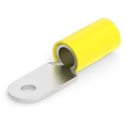 Insulated ring cable lug, 16.8-26.7 mm², AWG 4, 5 mm, yellow, 324111