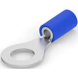 Insulated ring cable lug, 1.25-2.0 mm², AWG 16 to 14, 6.73 mm, M6, blue, 2-321045-1