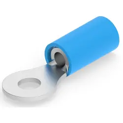 Insulated ring cable lug, 1.04-2.62 mm², AWG 16 to 14, 3.68 mm, M3.5, blue, 2-36158-1