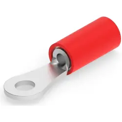 Insulated ring cable lug, 0.26-1.65 mm², AWG 22 to 16, 3.02 mm, M2.5, red, 2-323758-1