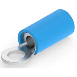 Insulated ring cable lug, 1.25-2.0 mm², AWG 16 to 14, 3.68 mm, M3.5, blue, 2-320561-2