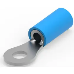 Insulated ring cable lug, 1.31-2.08 mm², AWG 16 to 14, 3.68 mm, M3.5, blue, 51864-3