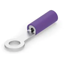 Insulated ring cable lug, 0.41-0.65 mm², AWG 20, 3.6 mm, M3.5, purple, 152896