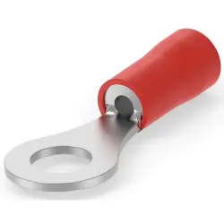 Insulated ring cable lug, 0.3-1.31 mm², AWG 22 to 16, 5 mm, M5, red, 151730
