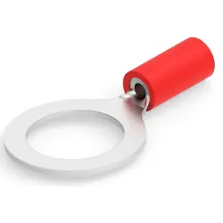 Insulated ring cable lug, 0.3-0.9 mm², AWG 22 to 18, 11.51 mm, 7/16, red, 150072-1