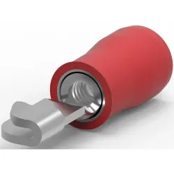 Insulated knife connector, 0.26 to 1.65 mm², AWG 22 to 16, steel, red, 320555