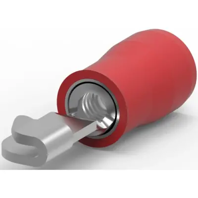 Insulated knife connector, 0.26 to 1.65 mm², AWG 22 to 16, copper, tin-plated, red, 32446 - 1