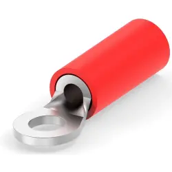 Insulated ring cable lug, 0.3-1.42 mm², AWG 22 to 16, 3.02 mm, M2.5, red, 320553