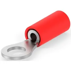 Insulated ring cable lug, 0.3-1.42 mm², AWG 22, 5 mm, red, 8-31887-1