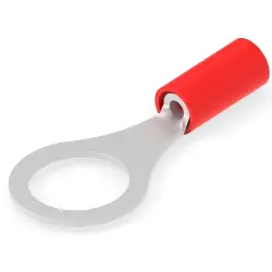 Insulated ring cable lug, 0.3-1.42 mm², AWG 22 to 16, 9.91 mm, red, 320573