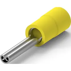 Insulated pin cable lug, 3.0-6.0 mm², AWG 12 to 10, yellow, 160404-2