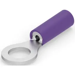 Insulated ring cable lug, 0.41-0.65 mm², AWG 20, 5 mm, M5, purple, 152891