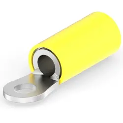 Insulated ring cable lug, 2.62-6.64 mm², AWG 12 to 10, 3.68 mm, M3.5, yellow, 8-35149-2