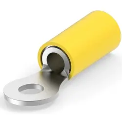 Insulated ring cable lug, 3.0-6.0 mm², AWG 12 to 10, 4.17 mm, M4, yellow, 320568