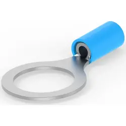 Insulated ring cable lug, 1.04-2.0 mm², AWG 16 to 14, 12.7 mm, M12, blue, 328976
