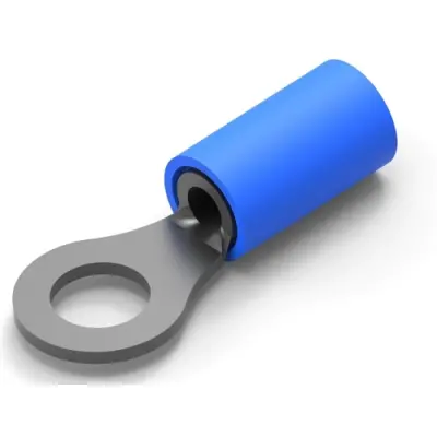 Insulated ring cable lug, 1.04-2.62 mm², AWG 16 to 14, 5 mm, blue, 36160 - 1