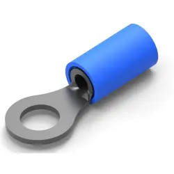 Insulated ring cable lug, 1.04-2.62 mm², AWG 16 to 14, 5 mm, blue, 36160