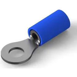 Insulated ring cable lug, 1.04-2.62 mm², AWG 16 to 14, 4.34 mm, M4, blue, 320565