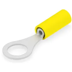 Insulated ring cable lug, 0.1-0.41 mm², AWG 26 to 22, 4.34 mm, M4, yellow, 323916