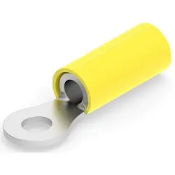 Insulated ring cable lug, 3.0-6.0 mm², AWG 12, 4.17 mm, M4, yellow, 2-320568-2
