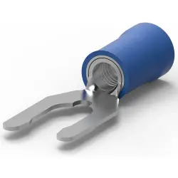 Insulated forked cable lug, 1.25-2.0 mm², AWG 16 to 14, blue, 52422-1