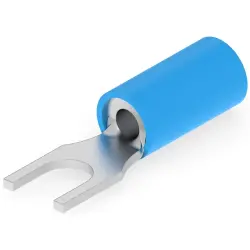 Insulated forked cable lug, 1.04-2.62 mm², AWG 16 to 14, 4.34 mm, M4, blue, 130531