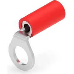 Insulated ring cable lug, 0.26-1.65 mm², AWG 22 to 16, 5 mm, red, 55148-1