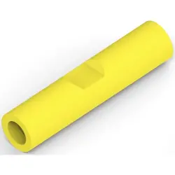 Butt connectorwith insulation, 0.12-0.4 mm², AWG 26 to 12, yellow, 15.75 mm, 321026