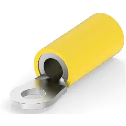 Insulated ring cable lug, 2.62-6.64 mm², AWG 12 to 10, 3.68 mm, M3.5, yellow, 2-34852-1
