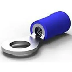 Insulated ring cable lug, 1.04-2.62 mm², AWG 16 to 14, 5 mm, blue, 2-34161-3