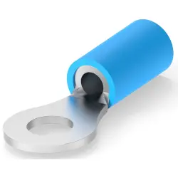 Insulated ring cable lug, 1.25-2.0 mm², AWG 16 to 14, 4.17 mm, M4, blue, 2-32959-1