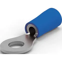 Insulated ring cable lug, 1.0-2.5 mm², AWG 16 to 14, 4.3 mm, M4, blue, 342143-1