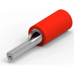 Insulated pin cable lug, 0.3-1.42 mm², AWG 22 to 16, red, 342126-1