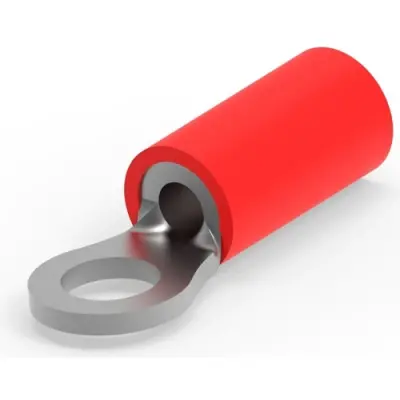 Insulated ring cable lug, 0.3-1.42 mm², AWG 22 to 18, 3.3 mm, M3, red, 170780-1 - 1