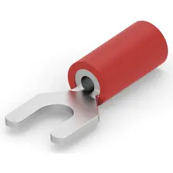 Insulated forked cable lug, 0.26-1.65 mm², AWG 22 to 16, M3.5, red, 327735