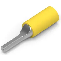 Insulated pin cable lug, 2.6-6.6 mm², AWG 12 to 10, 2.59 mm, yellow, 165085
