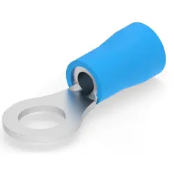 Insulated ring cable lug, 1.0-2.6 mm², AWG 16 to 14, 5.2 mm, M5, blue, 130102