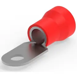 Insulated ring cable lug, 34-35 mm², AWG 2, 9.53 mm, red, 52044-2